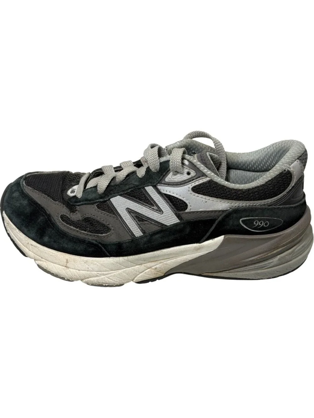 New Balance 990 V6 Black/Grey Kids Sneakers GC990BK6 Size 5Y / 6.5 Womens